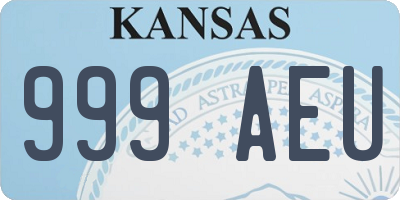 KS license plate 999AEU
