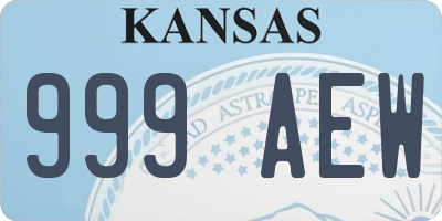 KS license plate 999AEW