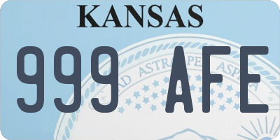 KS license plate 999AFE