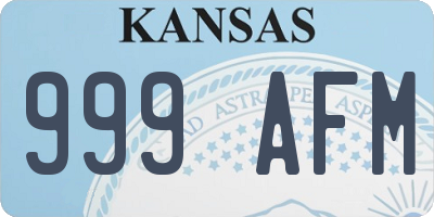 KS license plate 999AFM