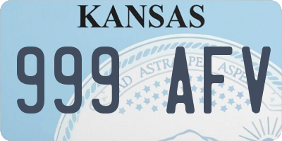 KS license plate 999AFV