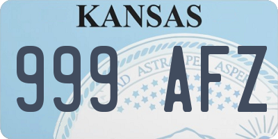 KS license plate 999AFZ