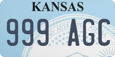 KS license plate 999AGC