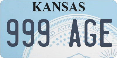KS license plate 999AGE
