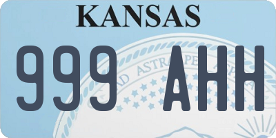 KS license plate 999AHH