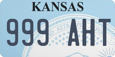 KS license plate 999AHT