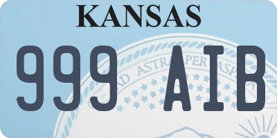 KS license plate 999AIB