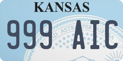 KS license plate 999AIC