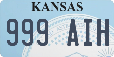 KS license plate 999AIH