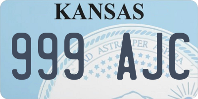 KS license plate 999AJC