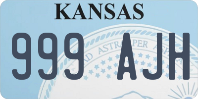 KS license plate 999AJH