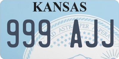 KS license plate 999AJJ
