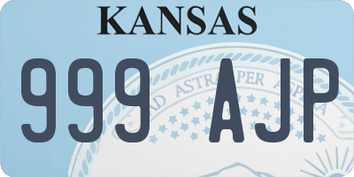 KS license plate 999AJP