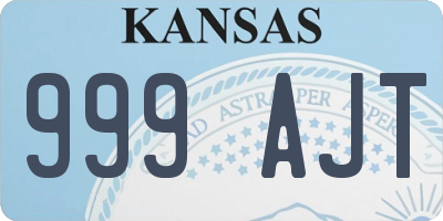 KS license plate 999AJT