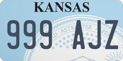 KS license plate 999AJZ