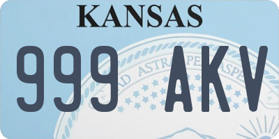 KS license plate 999AKV