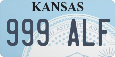 KS license plate 999ALF