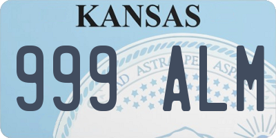 KS license plate 999ALM