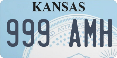 KS license plate 999AMH