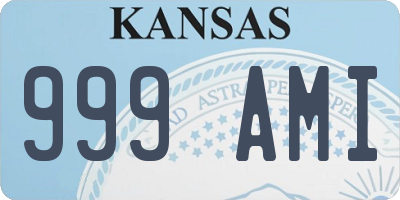 KS license plate 999AMI