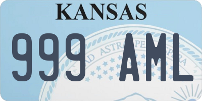 KS license plate 999AML