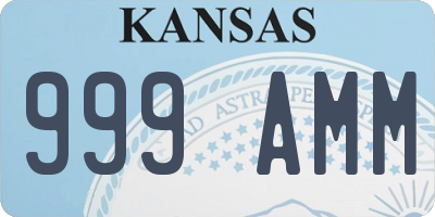 KS license plate 999AMM
