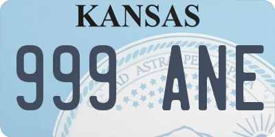 KS license plate 999ANE