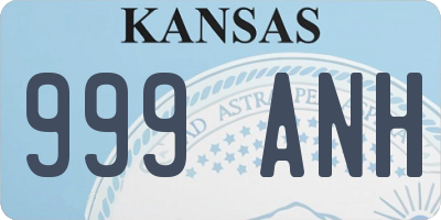 KS license plate 999ANH