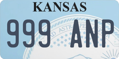 KS license plate 999ANP