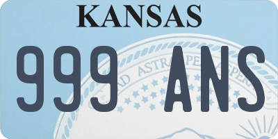 KS license plate 999ANS