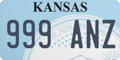 KS license plate 999ANZ