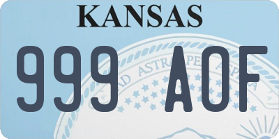 KS license plate 999AOF