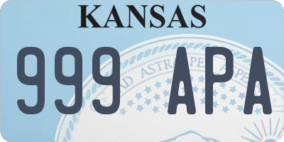 KS license plate 999APA
