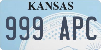 KS license plate 999APC
