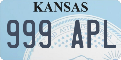 KS license plate 999APL