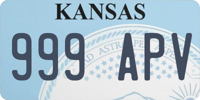 KS license plate 999APV