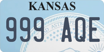 KS license plate 999AQE