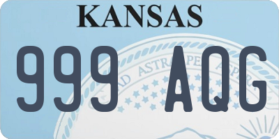 KS license plate 999AQG