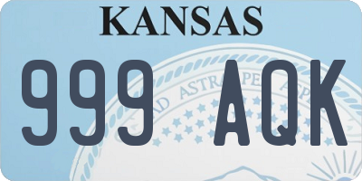 KS license plate 999AQK