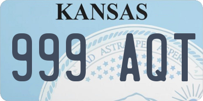 KS license plate 999AQT