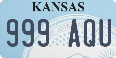 KS license plate 999AQU