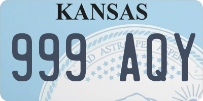 KS license plate 999AQY