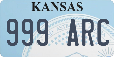 KS license plate 999ARC
