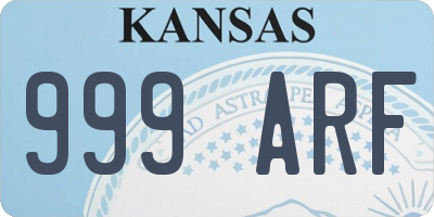 KS license plate 999ARF