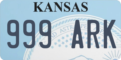 KS license plate 999ARK