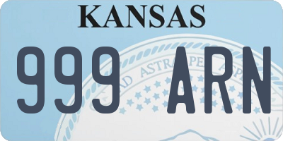 KS license plate 999ARN