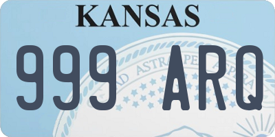 KS license plate 999ARQ