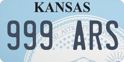 KS license plate 999ARS