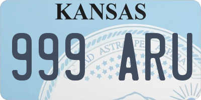 KS license plate 999ARU
