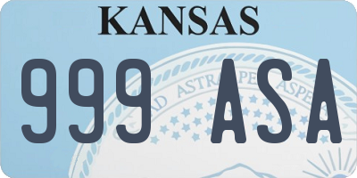 KS license plate 999ASA